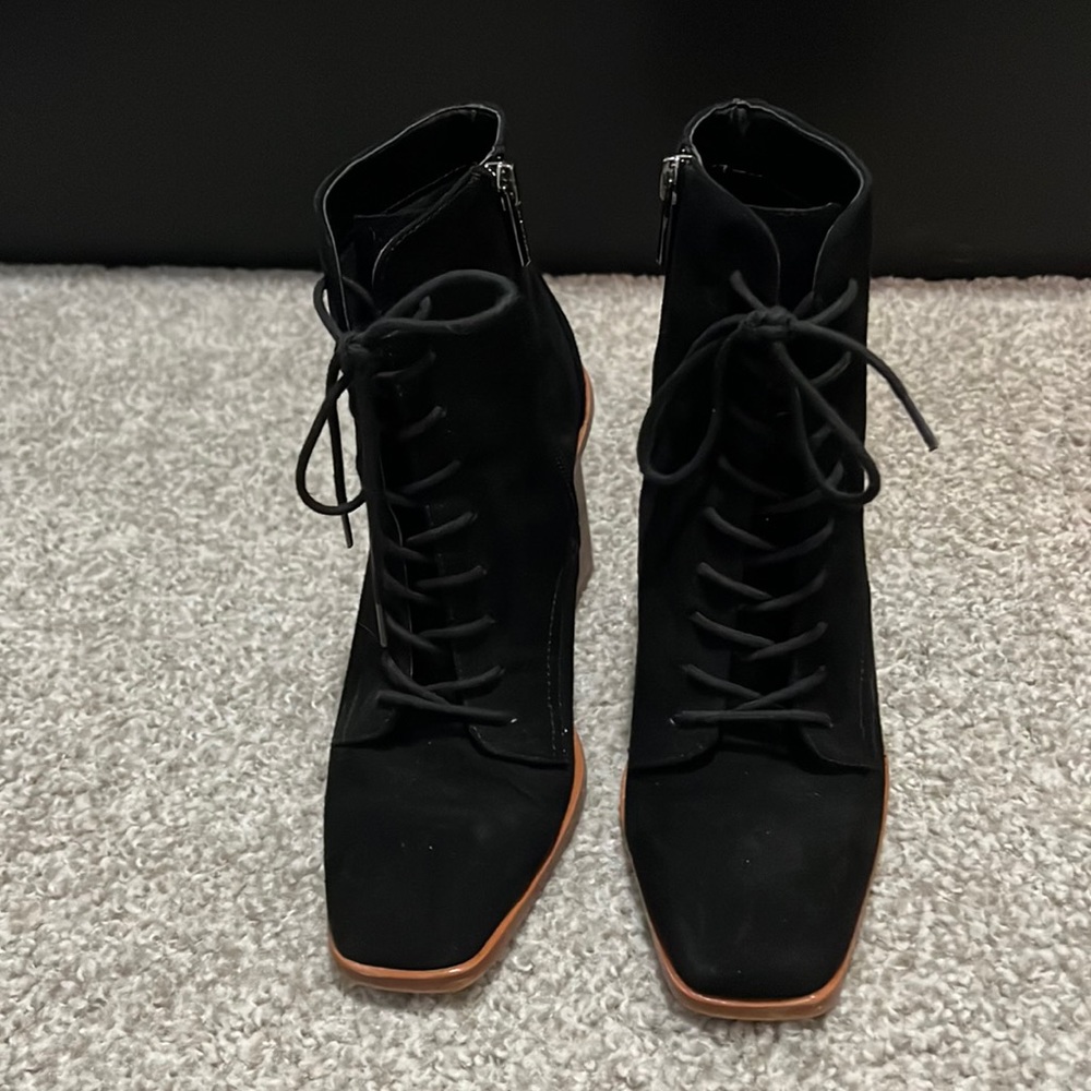 Vince Camuto Military Lace up Heeled Booties